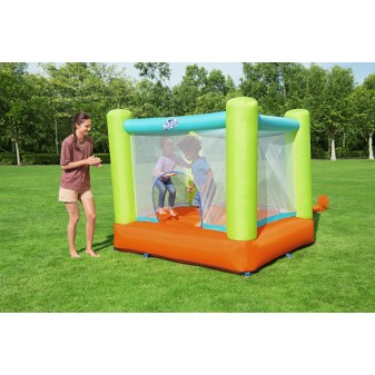 Trampoline à air constant Jump and Soar™, 194 x 175 x 170 cm, 113 kg max, parois en maille, souffleur