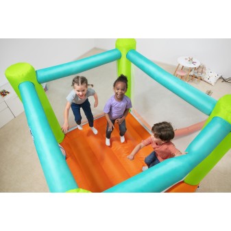 Trampoline à air constant Jump and Soar™, 194 x 175 x 170 cm, 113 kg max, parois en maille, souffleur