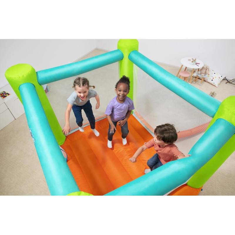 Trampoline à air constant Jump and Soar™, 194 x 175 x 170 cm, 113 kg max, parois en maille, souffleur