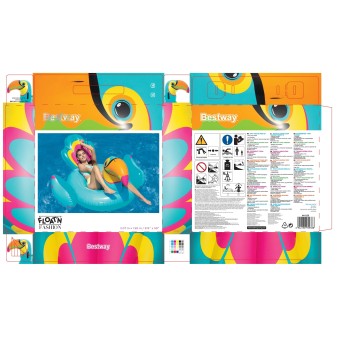 Bouée XXL chevauchable Toucan 207 x 150 cm Bouée XXL chevauchable Toucan 207 x 150 cm