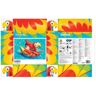 Bouée XXL chevauchable Perroquet 203 x 132 cm Bouée XXL chevauchable Perroquet 203 x 132 cm