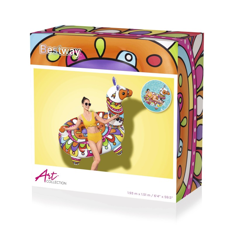 Bouée XXL chevauchable Lama 193 x 151 cm