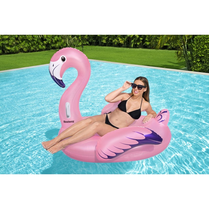 Bouée flamant rose XXL à chevaucher Bouée flamant rose XXL à chevaucher