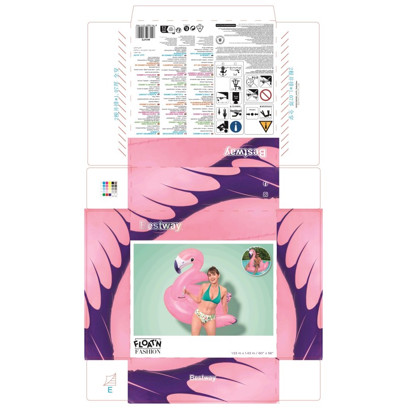 Bouée flamant rose XXL à chevaucher Bouée flamant rose XXL à chevaucher