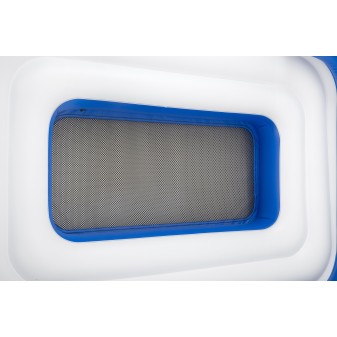 Salon flottant Tropical Breeze 389 x 274 x 73 cm avec pare-soleil, 6 porte-gobelets, glacière, dossiers Salon flottant Tropical Breeze 389 x 274 x 73 cm avec pare-soleil, 6 porte-gobelets, glacière, dossiers