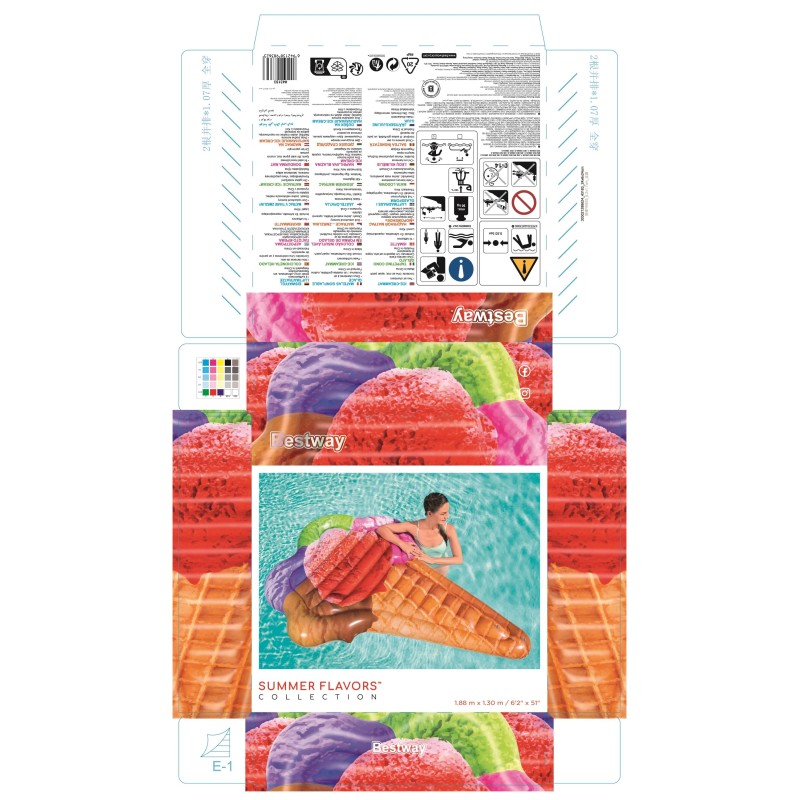 Bouée matelas gonflable Ice Cream Bouée matelas gonflable Ice Cream