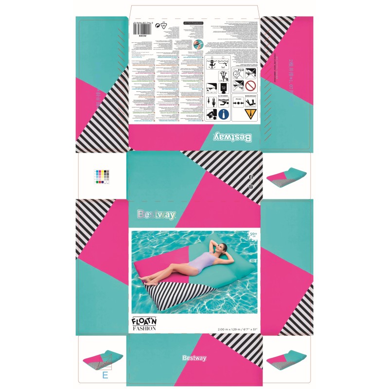 Matelas gonflable avec housse tissu Blissful Drifter™, 183 x 124 x 33 cm, 140 kg