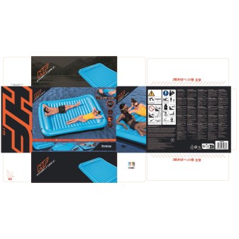 Plateforme flottante Sun Soaker™, 290 x 191 cm, 4 places, 360 kg max, 4 boucles Clasp 'N GO™ connectables