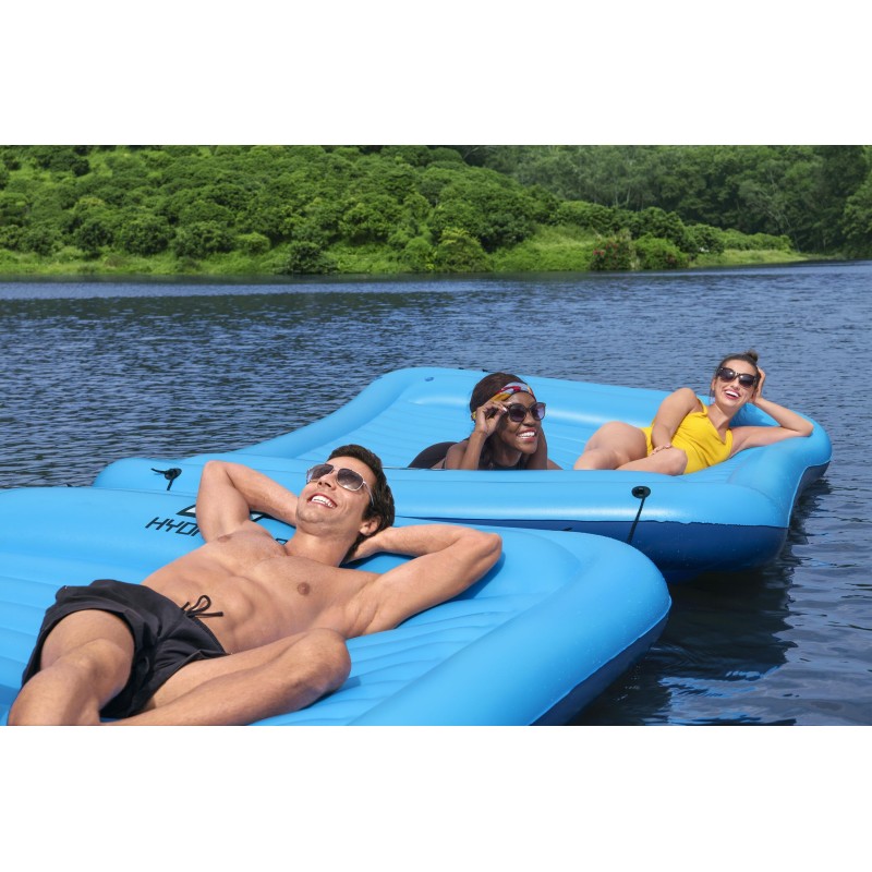 Plateforme flottante Sun Soaker™, 290 x 191 cm, 4 places, 360 kg max, 4 boucles Clasp 'N GO™ connectables