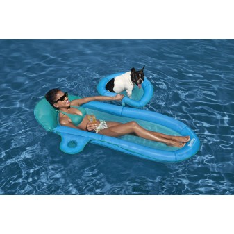 Matelas Flex'N'Fold™ 171 x 94 x 16 cm, 1 adulte + 1 animal, 130 + 10 kg, porte gobelet, coussin intégré, fond maille