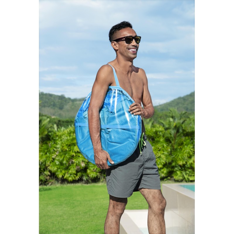 Matelas Flex'N'Fold™ 171 x 94 x 16 cm, 1 adulte + 1 animal, 130 + 10 kg, porte gobelet, coussin intégré, fond maille