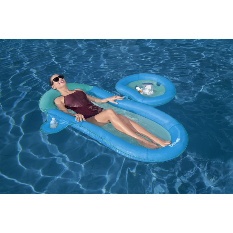 Matelas Flex'N'Fold™ 171 x 94 x 16 cm, 1 adulte + 1 animal, 130 + 10 kg, porte gobelet, coussin intégré, fond maille