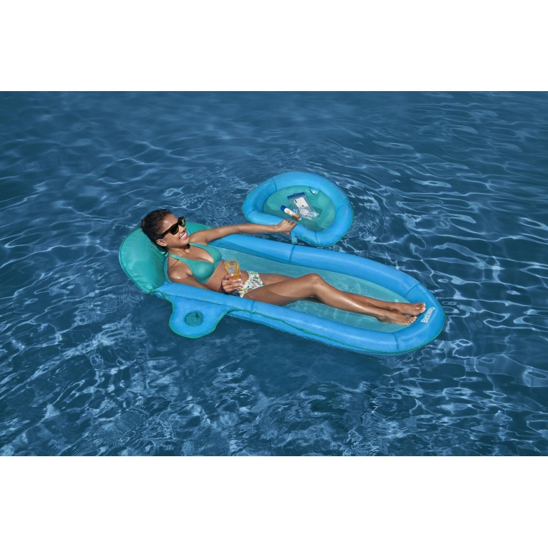 Matelas Flex'N'Fold™ 171 x 94 x 16 cm, 1 adulte + 1 animal, 130 + 10 kg, porte gobelet, coussin intégré, fond maille