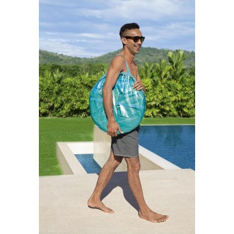 Matelas Flex'N'Fold™ 171 x 94 x 16 cm, 1 adulte + 1 animal, 130 + 10 kg, porte gobelet, coussin intégré, fond maille