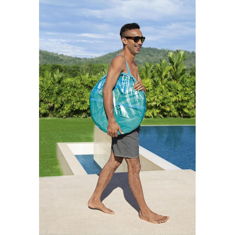 Matelas Flex'N'Fold™ 171 x 94 x 16 cm, 1 adulte + 1 animal, 130 + 10 kg, porte gobelet, coussin intégré, fond maille