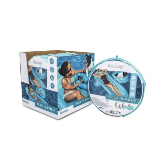 Matelas Flex'N'Fold™ 171 x 94 x 16 cm, 1 adulte + 1 animal, 130 + 10 kg, porte gobelet, coussin intégré, fond maille