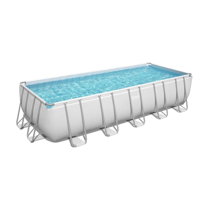 Piscine hors sol rectangle Power Steel 640 x 274 x 132 cm gris clair
