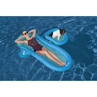 Matelas Flex'N'Fold™ 171 x 94 x 16 cm, 1 adulte + 1 animal, 130 + 10 kg, porte gobelet, coussin intégré, fond maille