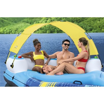 Ile géante Summer Oasis™ 3,05 x 1,86 x 58 cm, 4 adultes (360kg), Inflata-Shield™, 4 porte-gobelets, fond maille filet