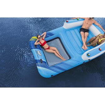 Ile géante Summer Oasis™ 3,05 x 1,86 x 58 cm, 4 adultes (360kg), Inflata-Shield™, 4 porte-gobelets, fond maille filet