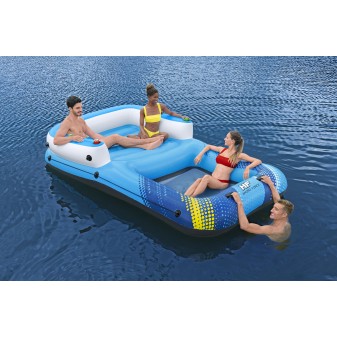 Ile géante Summer Oasis™ 3,05 x 1,86 x 58 cm, 4 adultes (360kg), Inflata-Shield™, 4 porte-gobelets, fond maille filet