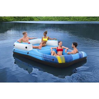 Ile géante Summer Oasis™ 3,05 x 1,86 x 58 cm, 4 adultes (360kg), Inflata-Shield™, 4 porte-gobelets, fond maille filet