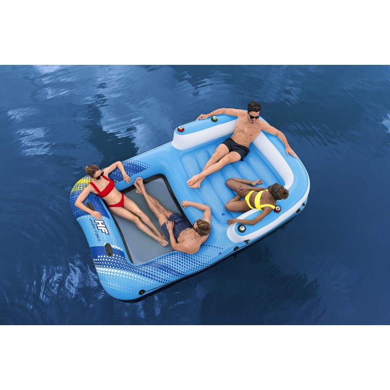 Ile géante Summer Oasis™ 3,05 x 1,86 x 58 cm, 4 adultes (360kg), Inflata-Shield™, 4 porte-gobelets, fond maille filet