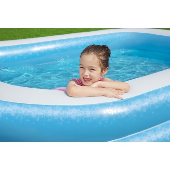 Piscine familiale gonflable translucide 2,62 m x 1,75 m x 51 cm Piscine familiale gonflable translucide 2,62 m x 1,75 m x 51 cm