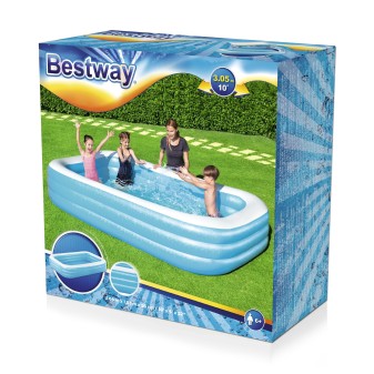 Piscine familiale gonflable translucide 3,05 m x 1,83 m x 56 cm