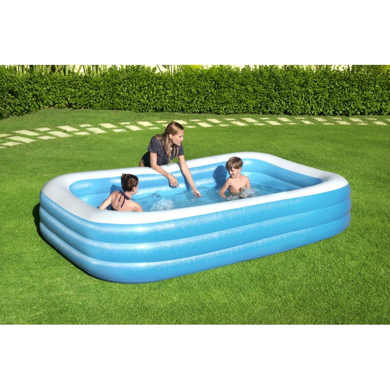 Piscine familiale gonflable translucide 3,05 m x 1,83 m x 56 cm