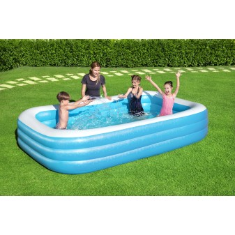 Piscine familiale gonflable  Rectangulaire  Translucide  305 x 183 x 56 cm