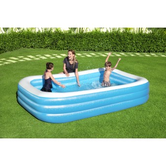 Piscine familiale gonflable translucide 3,05 m x 1,83 m x 56 cm Piscine familiale gonflable translucide 3,05 m x 1,83 m x 56 cm