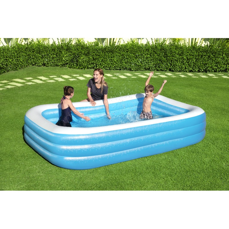 Piscine familiale gonflable translucide 3,05 m x 1,83 m x 56 cm