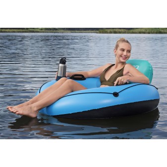 Bouée gonflable ronde avec dossier 119 cm Whitecap Rider