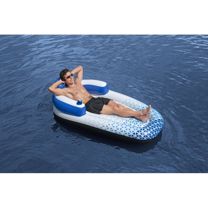 Matelas gonflable piscine 1 place Indigo Wave 191 x 107 cm Matelas gonflable piscine 1 place Indigo Wave 191 x 107 cm