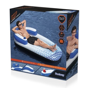 Matelas gonflable piscine 1 place Indigo Wave 191 x 107 cm Matelas gonflable piscine 1 place Indigo Wave 191 x 107 cm