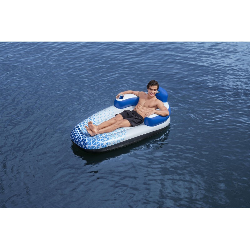 Matelas gonflable piscine 1 place Indigo Wave 191 x 107 cm Matelas gonflable piscine 1 place Indigo Wave 191 x 107 cm