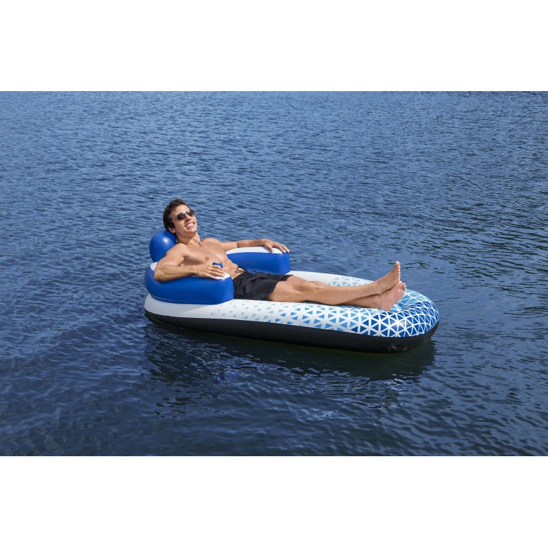Matelas gonflable piscine 1 place Indigo Wave 191 x 107 cm Matelas gonflable piscine 1 place Indigo Wave 191 x 107 cm