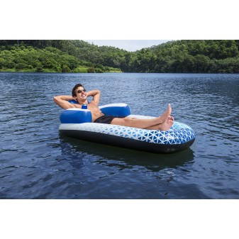 Matelas gonflable piscine 1 place Indigo Wave 191 x 107 cm Matelas gonflable piscine 1 place Indigo Wave 191 x 107 cm