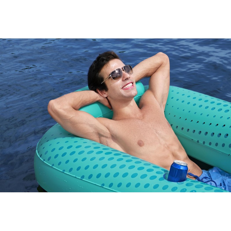 Matelas gonflable piscine 1 place filet Sol Venture 198 x 119 cm