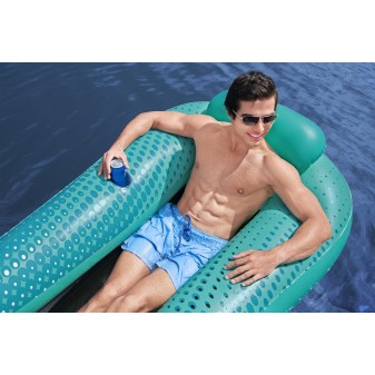 Matelas gonflable piscine 1 place filet Sol Venture 198 x 119 cm