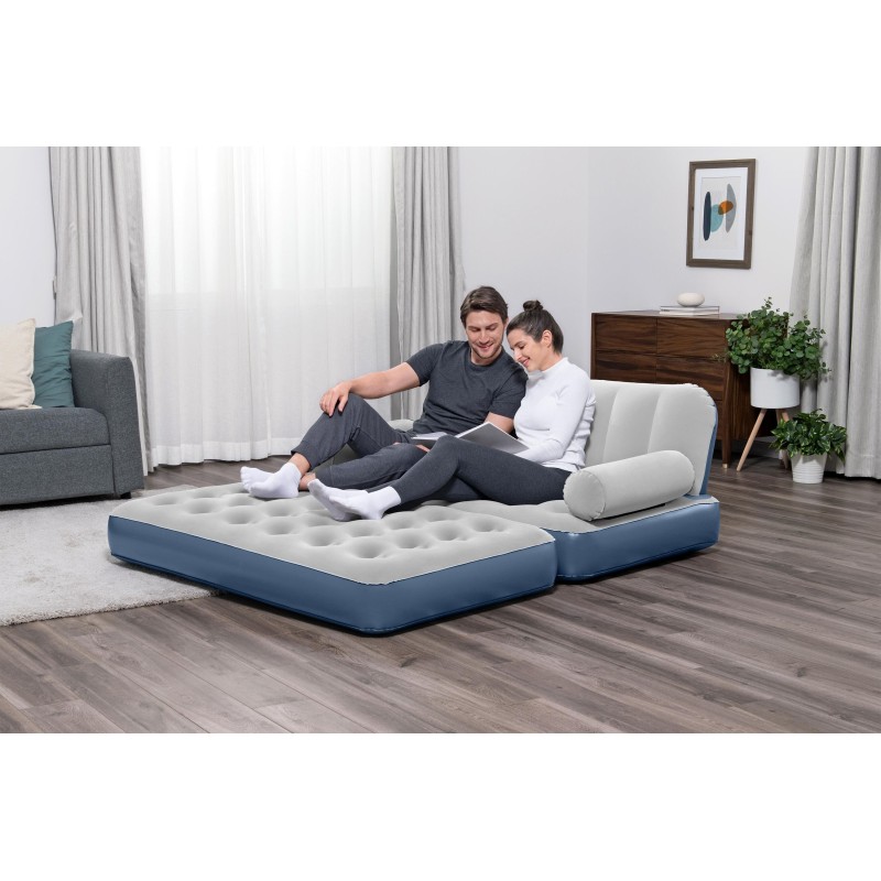 Canapé gonflable convertible 188x152x64 cm pompe électrique intégrée