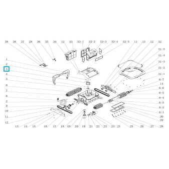 Roulement turbine pour robot RAPTOR 58481 Roulement turbine pour robot RAPTOR 58481
