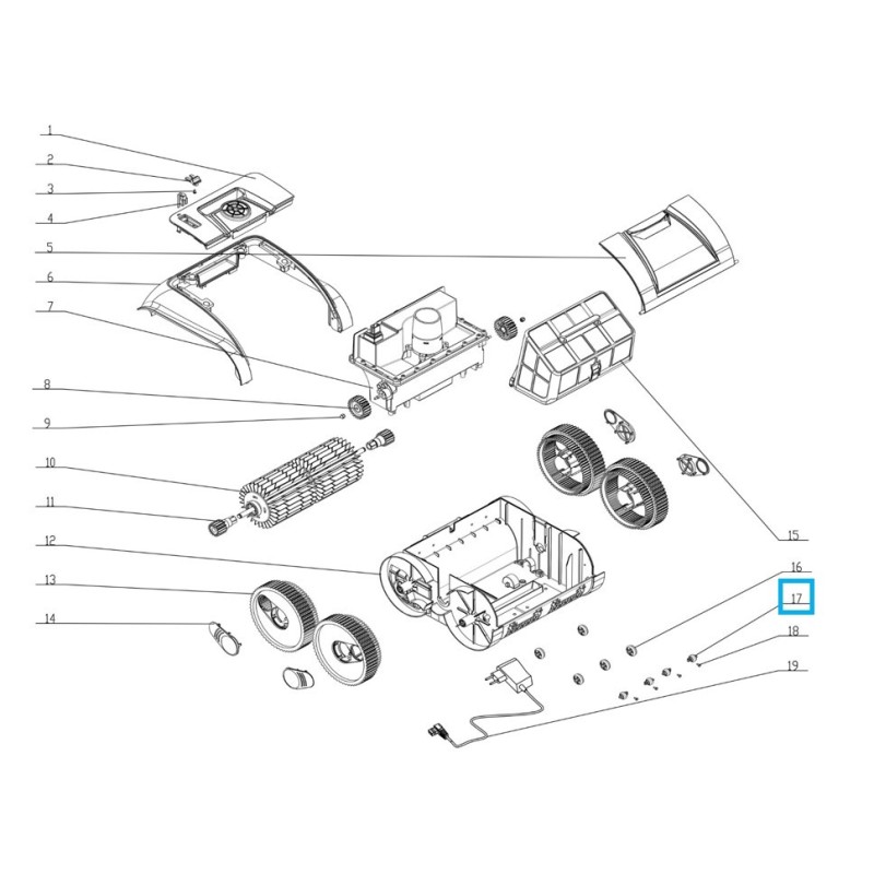 Roulette avant pour robot RUBY 16908 Roulette avant pour robot RUBY 16908