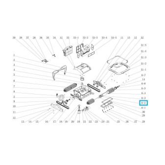 Support 1 et 2 cylindre du rouleau pour robot RAPTOR 58481