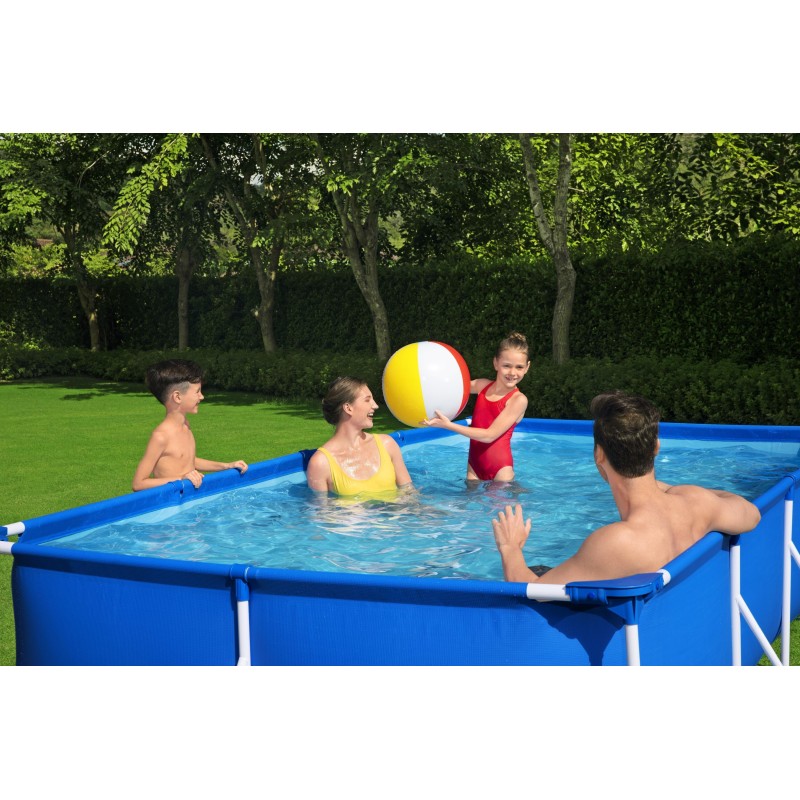 Piscine hors sol rectangle Steel Pro 400 x 211 x 81 cm bleu clair