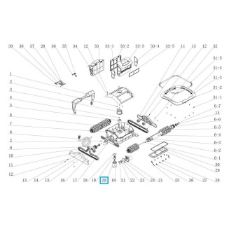 Joint du moteur de pompe pour robot Raptor - 58481