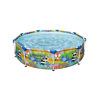 Piscine hors sol - Ronde - Steel Pro - Motif panda - 274 x 66 cm