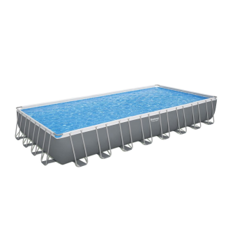 Piscine hors sol - Rectangulaire - Power Steel - 956 x 488 x 132 cm - Filtre à sable inclus