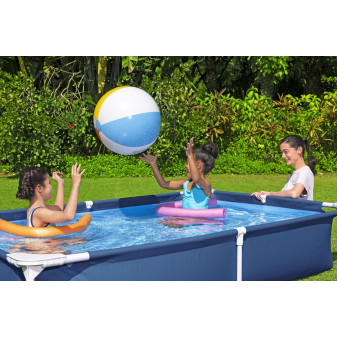 Piscine hors sol - Rectangulaire - Steel Pro - 221 x 150 x 43 cm Piscine hors sol - Rectangulaire - Steel Pro - 221 x 150 x 43 cm